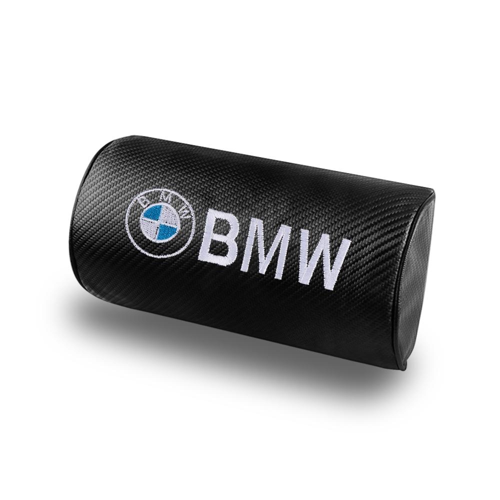 KSMH6 Car Sticker Pressure Relief Massage Headrest Pillow Soft Elastic Carbon Fiber Car Neck Pillow Comfortable For BMW M Accessory