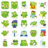 Duolingo Green Owl Cartoon Waterproof Stickers (50-Pack) - Perfect for Headphones, Notebooks, and Phone Cases