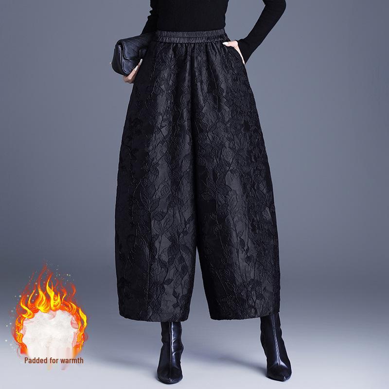 

Women s Jacquard Cocoon Shape Anti-Aging Warm Cotton Winter Pants XL