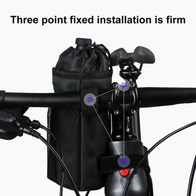 Yousheng Bicycle Water Bottle Bag Adjustable Drawstring Waterproof Thermal Road Mountain Bicycle Drinking Bottle Storage Pouch Cycling Bike