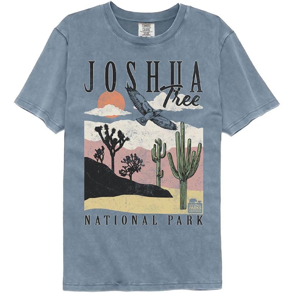National Parks Joshua Tree Landscape With Cacti Officially Licensed Short 100