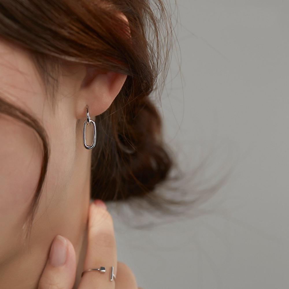 18K Gold Plated Elegant Silver Earrings for Women Stylish Dangle Earrings Fashion Jewelry