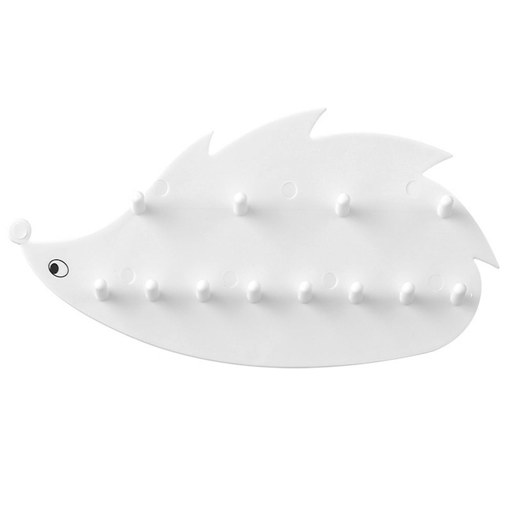 

Dual Layer Hedgehog Hook Wall-Mounted Jewelry Storage Hook Hedgehog Shape Jewelry Hook Door Back белый