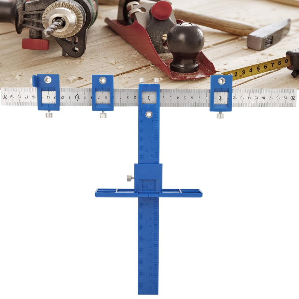 Holzbearbeitungs-Messwerkzeug Verstellbarer Bohrer-Locher-Locator Möbel Dübelbohrer