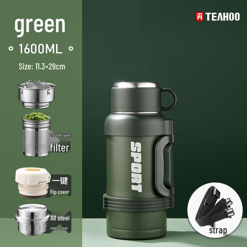 Qihu Large Capacity Stainless Steel Thermos Flask for Outdoor, Car & Home Travel