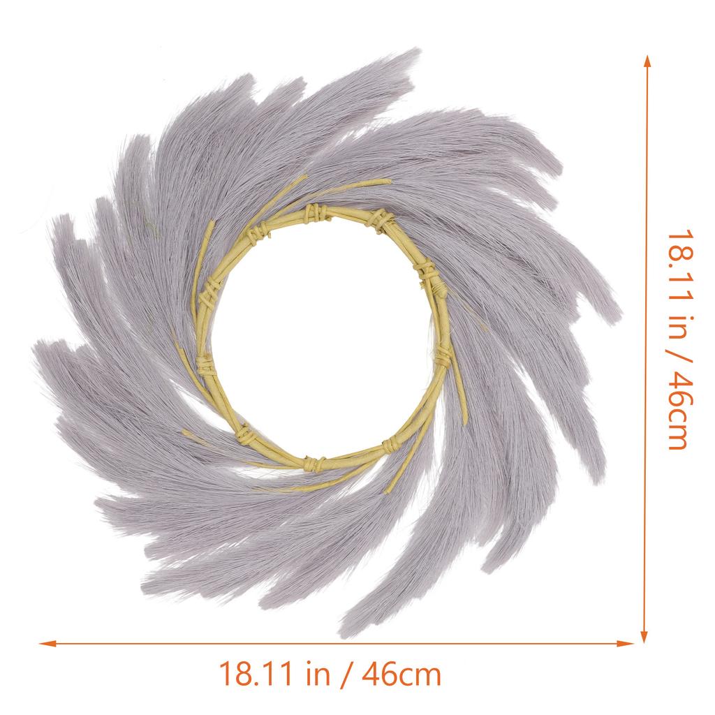 Artificial Phragmites Wreath Simulated Reed Wreath Stylish Faux Pampas Grass Home Ornament Wall Hanging Decoration