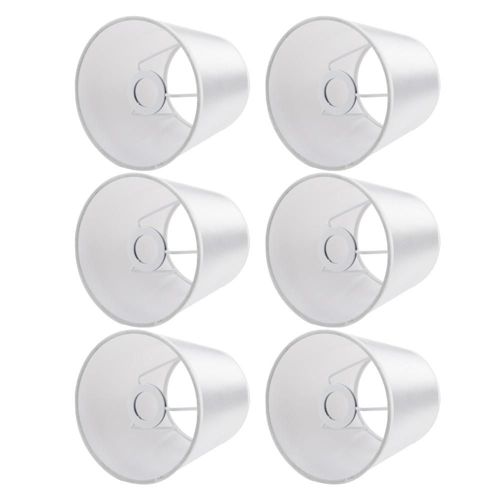 6PCS Clip On Wall Light Chandelier Fabric Lampshade Modern Light Fixture  Home Decoration
