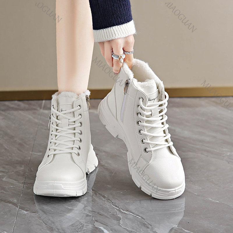 Fashion Winter Snow Boots for Women Casual High-top Shoes Warm Womens Sneakers Platform Ankle Boots Casual Side Zipper Sport Botines