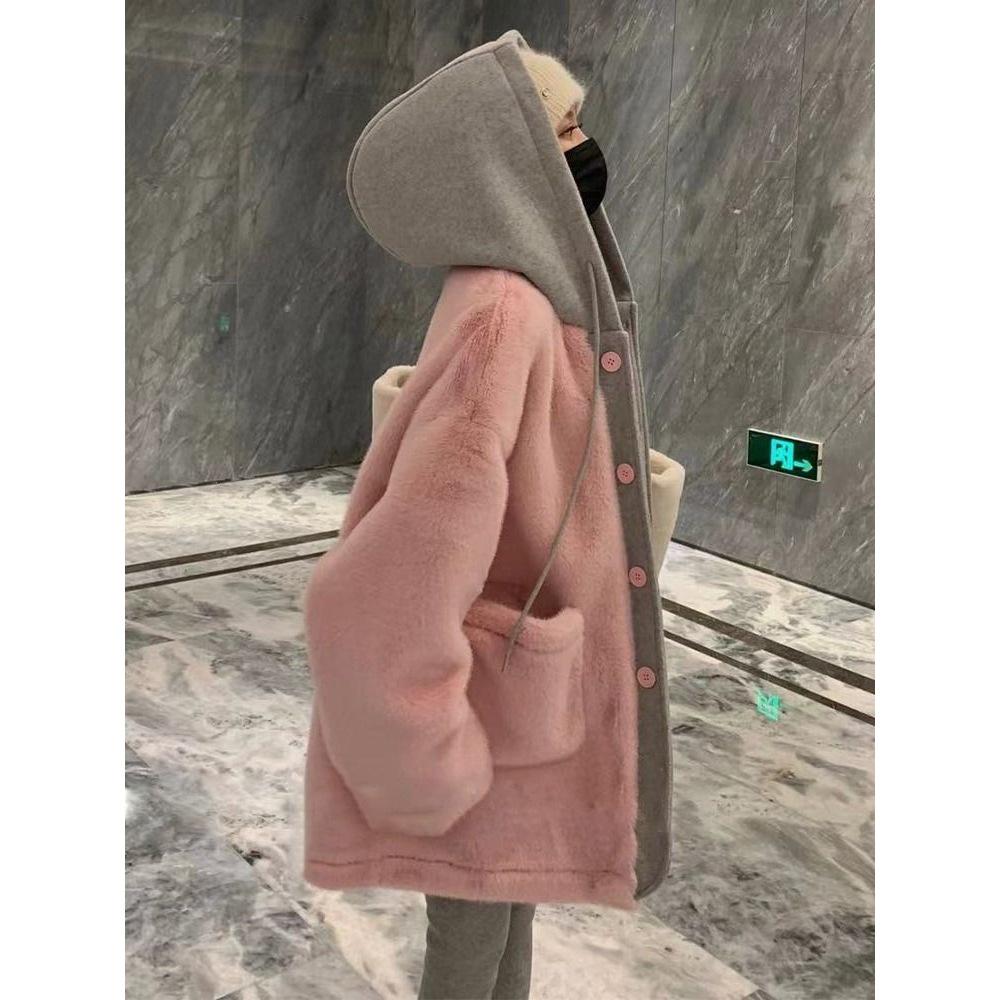 Korean Style Lambswool Coat for Women - High-End Retro Fashion, Autumn/Winter Street Style (2025) Default