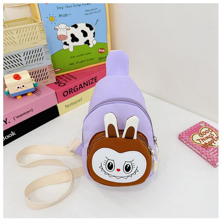 Printed Solid Color Shoulder Crossbody Chest Bag Children Gift Outdoor