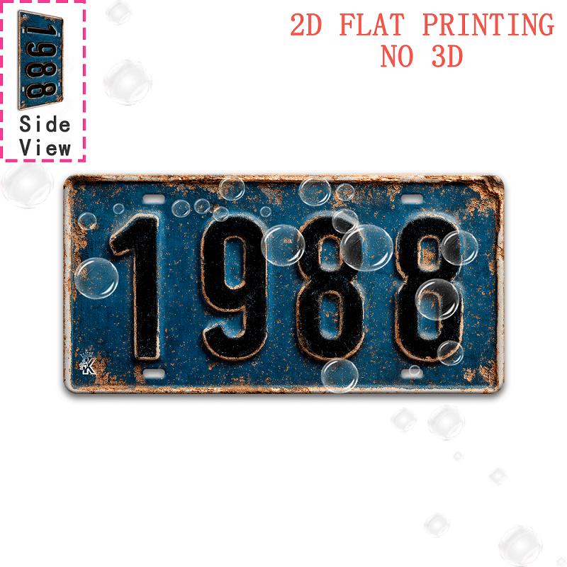 Tin Sign Vintage Durable Metal Plaque Wall Decor Home Office Bar Man Cave Australian British City Birth Year License Plate