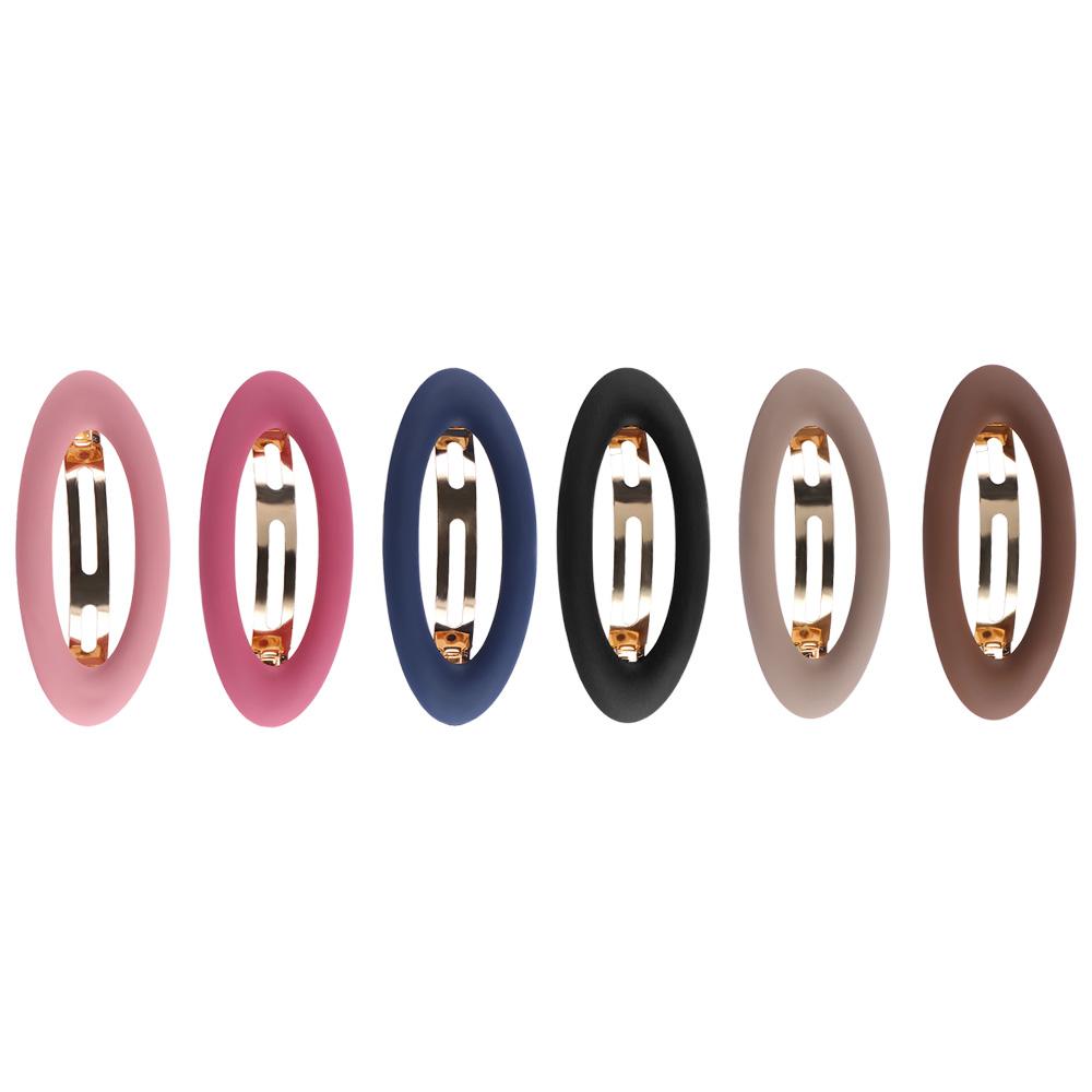 

Головной убор в форме эллипса, женская шпилька в корейском стиле, аксессуары для волос, матовая пружинная заколка-зажим для волос чёрный