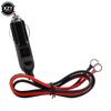 60cm 12V / 24V Car Extension Cable for Cigarette Lighter Dustproof Waterproof Car Battery Terminal Alligator Clip Socket Adapter