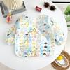 New Baby Bibs Cute Colorful Cartoon Waterproof Bib Infant Eating Children Drawing Long Sleeve Apron Self Feeding Baby 0-3 Years
