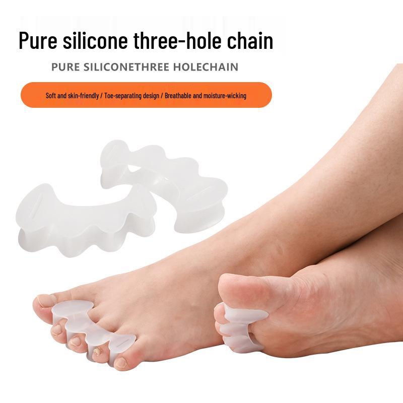 Silikon-Drei-Loch-Zehentrenner für Hallux Valgus & überlappende Zehen