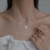 Exquisite Bling Silver Color Tassel Star Moon Necklace For Women Clavicle Chain Woman Jewelry Birthday Gift Accessories