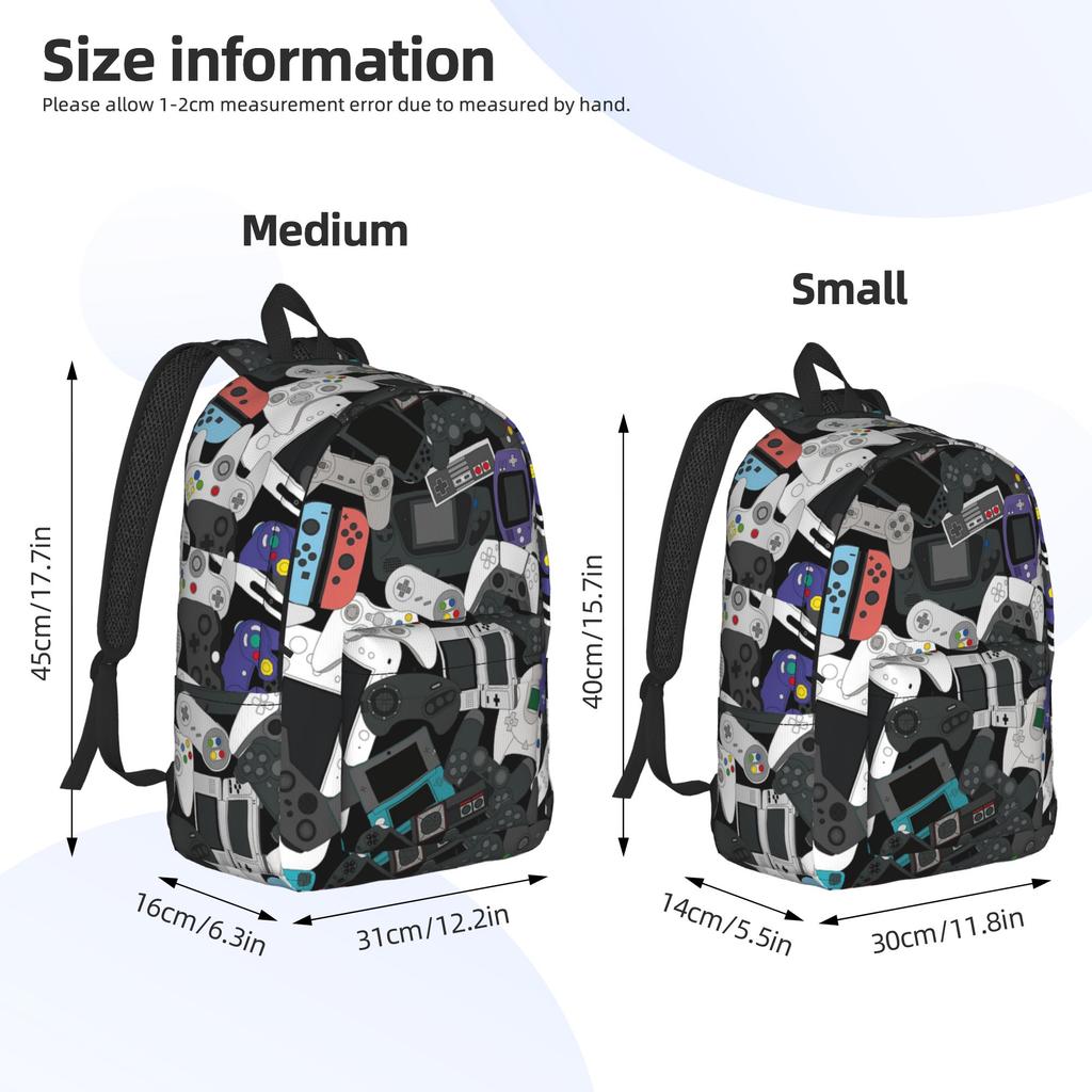 Pikmins Pattern Cool Rucksack Lightweight High School Work Daily Pack for Men Women College Fabric Bags Suitable for All Ages