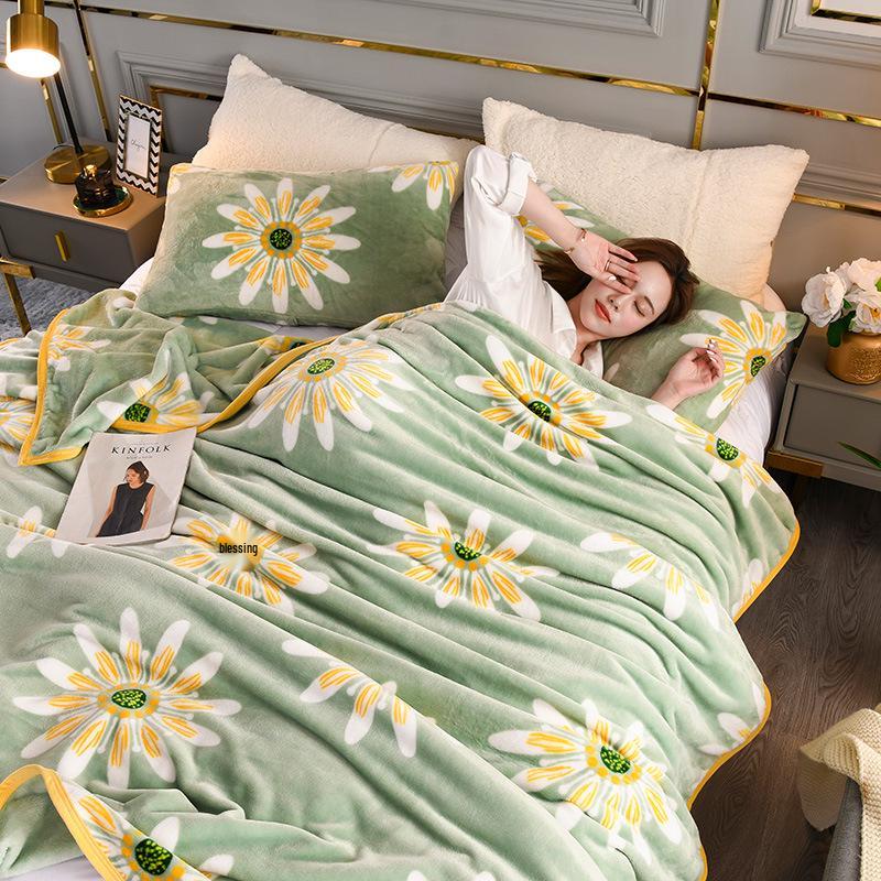 Flannel Winter Blanket - Single/Double, Bed Sheet, Nap, Air Conditioning, Gift Event