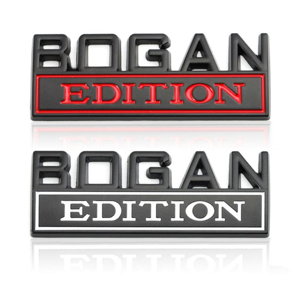 1Pc 3D Metal Bogan Edition Logo Car Front Grille Badge Side Fender Rear Trunk Emblem Sticker Decal