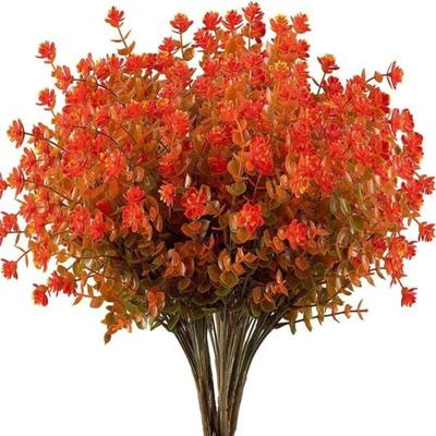 1–6 Bündel künstliche Herbstblumen, UV-beständig, Herbstdekorationen für Thanksgiving, Zuhause, Küche, Zimmer, Bauernhaus, Blumenarrangements für drinnen und draußen