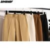 DIMANAF Plus Size Winter Women Long Pants Elastic Waist Loose Casual Wide Leg Pants Thick Cotton Wool Trousers Pants