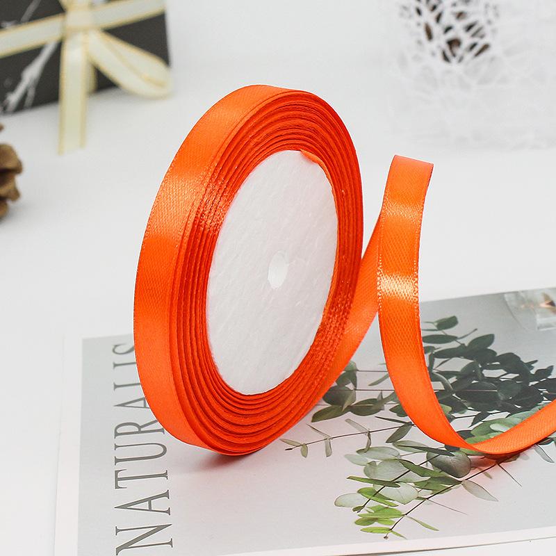 Factory Wholesale 1.5 Inches Single Sided Pastel Satin Ribbon Decorative Polyester Fabric Solid Logo Hair Gift Decoration