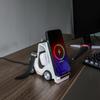 Compact Car Desktop Wireless Charger with Fast Charging Forklift for Apple 15 Watch & Phone Holder