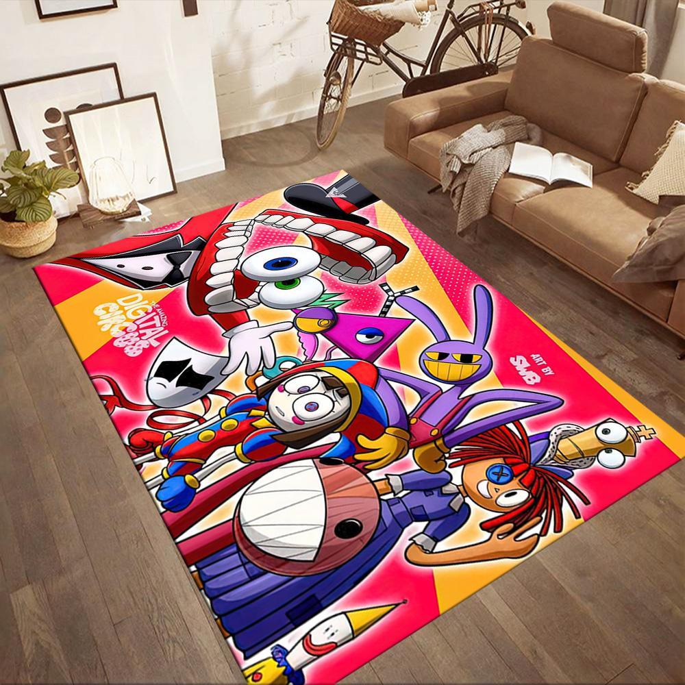 Digital Circus Floor Rug Office Rug Perfect For Living Rooms Balcony Playrooms Outdoor Antislip Carpet Office Home Decor Gift For Festivals