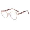 Classic Blue Light Blocking Women Cat Eye Glasses Frame Fashion Metal Spring Hinge Eyewear Optical Prescription Reading Glasses