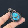 Irani Turquoise 999 Copper Wire Wrapped Pendant, Handmade Gemstone Pendant Jewelry, Gifts For Wife Brand New Pendant