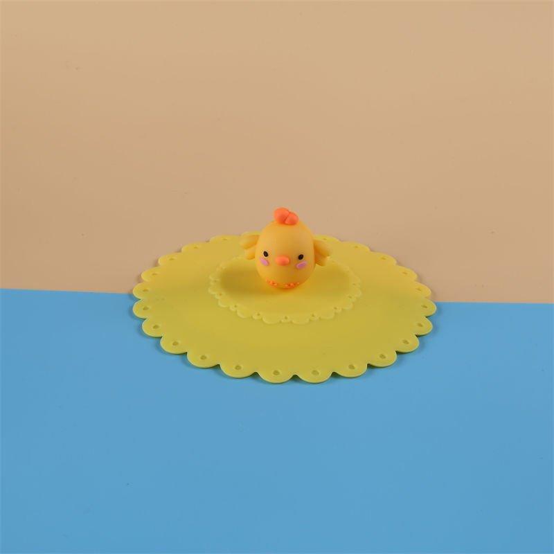 Buntes Silikon-Becherdeckel in Stiftform, Niedliche figürliche Gestaltung, Staubdichter Becherdeckel, Geeignet für Schüler.