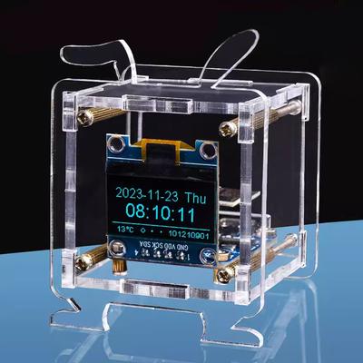 ESP8266 Mini Electronic Clock DIY Kit Support 2.4G Wifi Networking Electronic Multifunctional Weather Station Soldering Project
