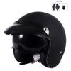 ECE Cement Gray Vintage Open Face Motorcycle Helmet DOT Approved Retro Half Helmet for Motorcyclists