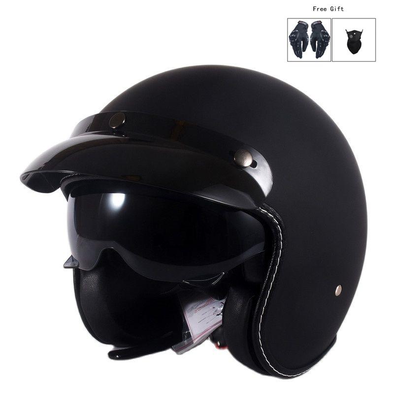 ECE Cement Gray Vintage Open Face Motorcycle Helmet DOT Approved Retro Half Helmet for Motorcyclists
