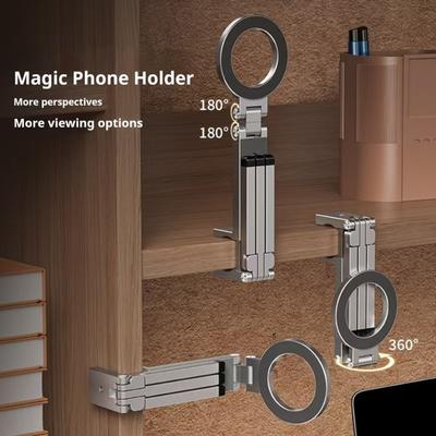 Esnek Telefon Tripodu 360 Derece Döndürme Manyetik Telefon Standı Katlanabilir Telefon Tutucu Canlı Yayınlar Vloglar Selfieler İçin
