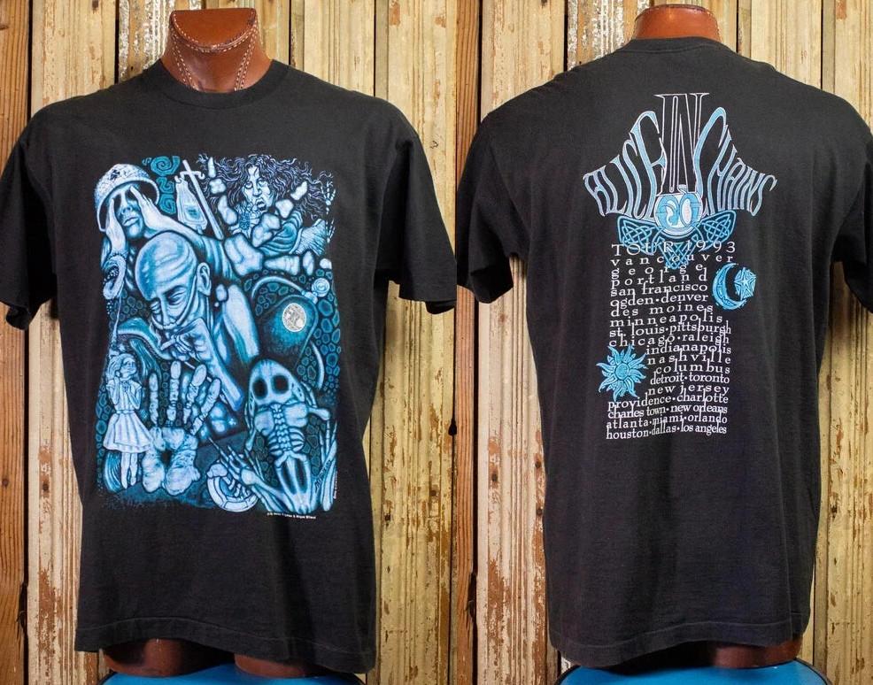Vintage 1993 Alice In Chains Tour Concert T-shirt, size S-4XL