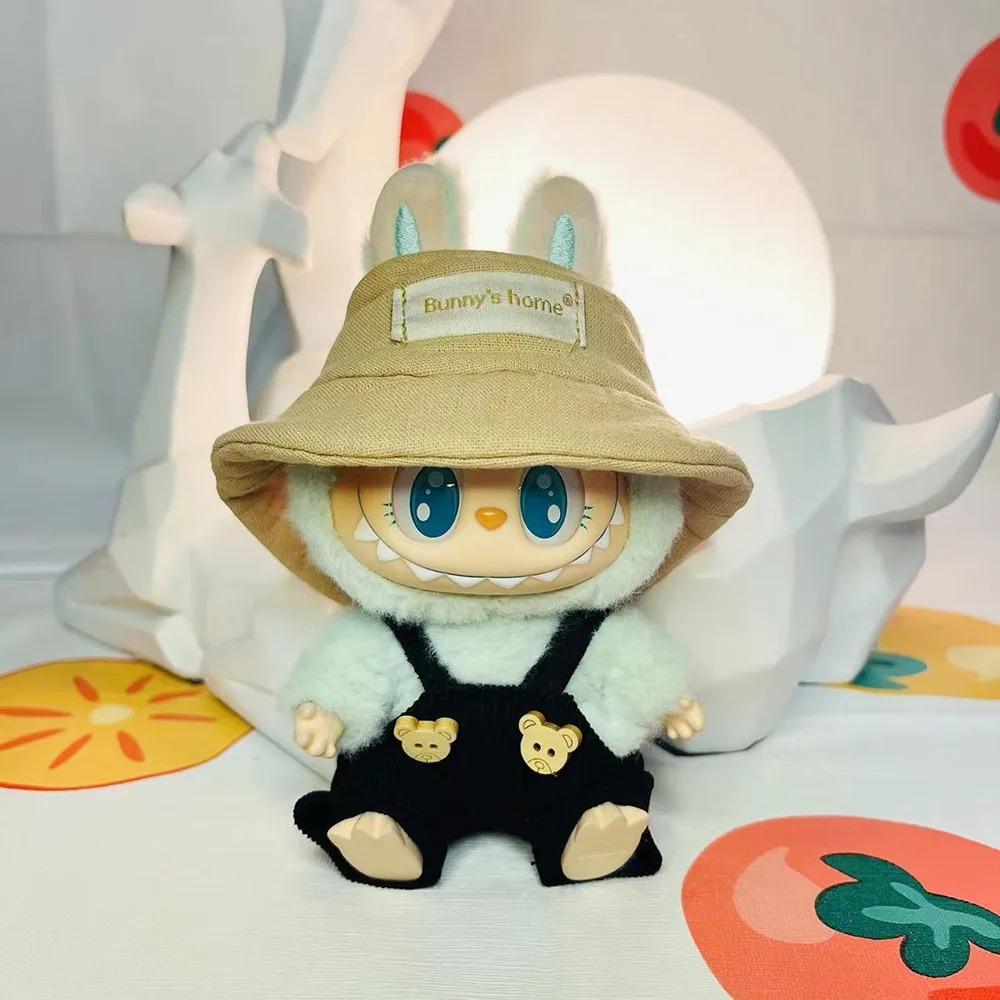 Cute Mini Plush Doll'S Bib Pants 17cm Labubu I II Idol Dolls Sitting Party Clothing Outfit Accessories For Korea Kpop Exo