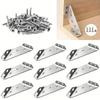 10 Stainless Steel Corner Brackets + 40 Screws  Heavy-Duty Stainless Steel Corner Brace With Screws - 90 °     Angle Support, Scratch-Resistant,
