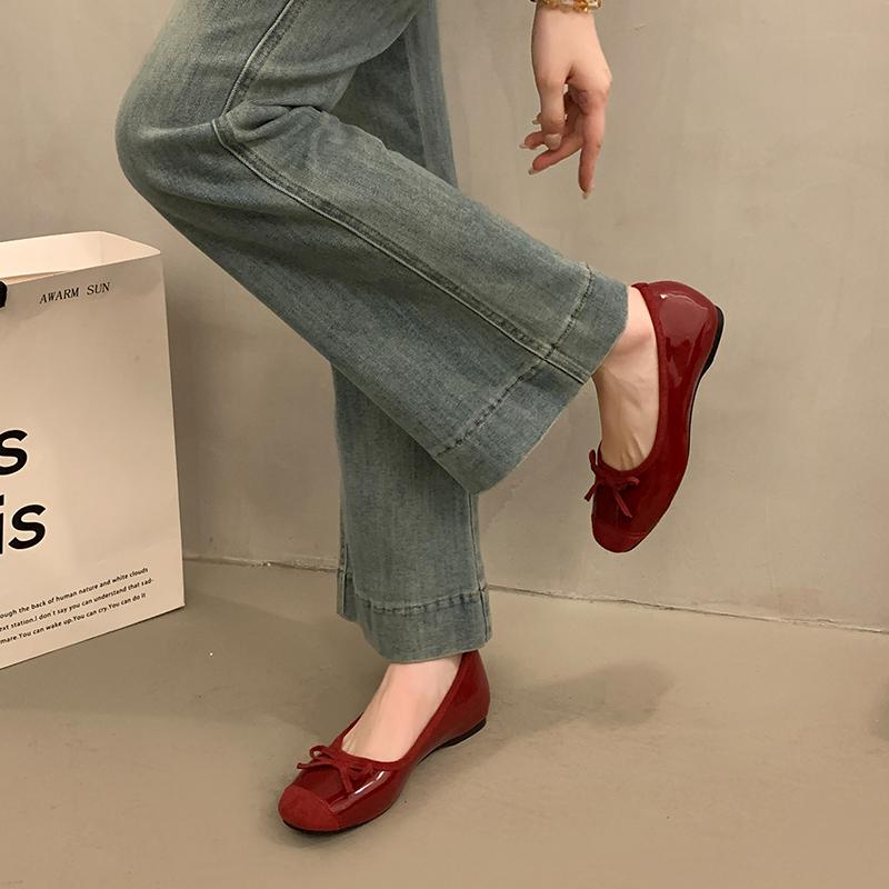 Fashion New Style Luxury Woman Flat Sandal Dress High Heels Retro Closed Square Toe Mules Shoes Girls Wedding Shoes Casual Flat Shoes