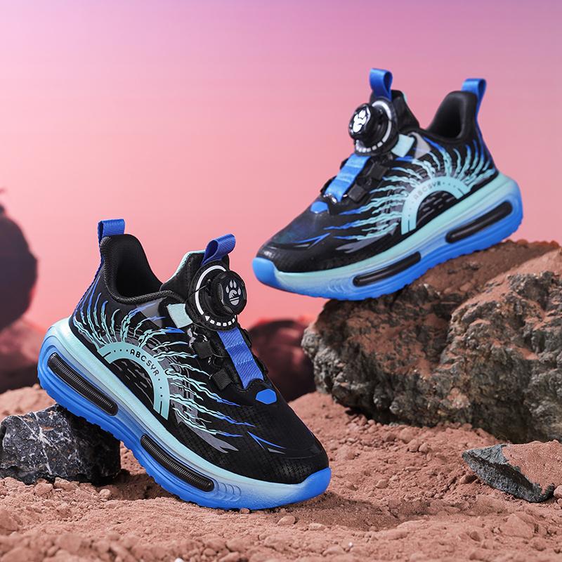 New Design Children Sneakers Boys Sport Shoes Luxury Thick Sole School Kids Cushion Running Athletic Footwear Boys Sneaker