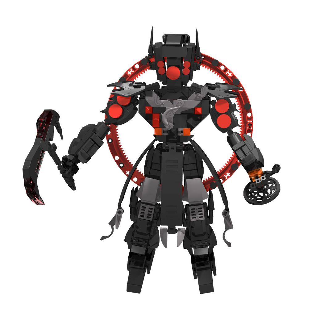 Monitor Human Toilet Man Building Block Toy Upgrade Sickle Titan Speaker Man Model Figurine Ornament