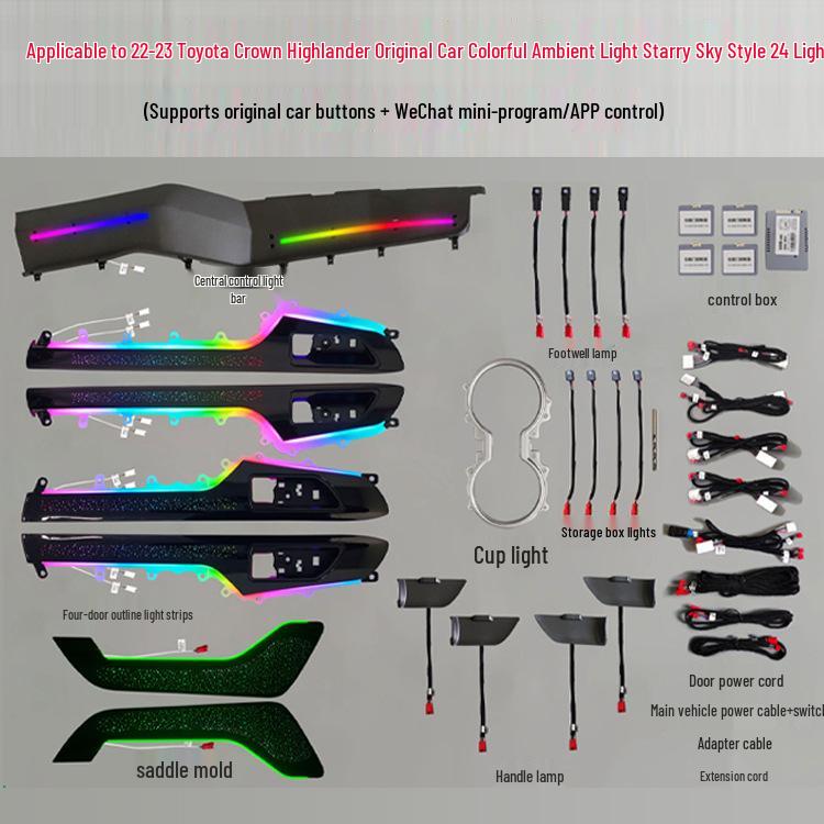 Dynamic Colorful Ambient Light for Toyota Crown Land Cruiser 14th Gen Interior