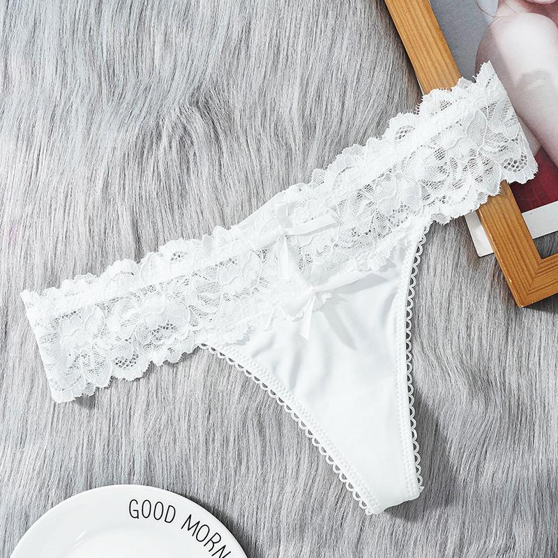 Sexy Lace G String Panties Low Waist Transparent Hollow Out T Back Comfortable Transparent Knickers