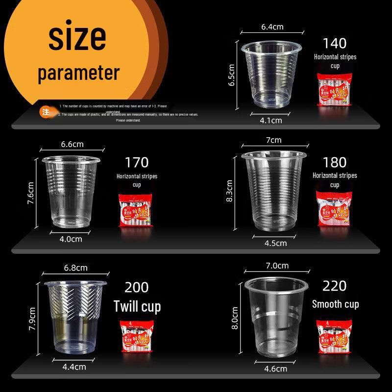 Disposable Transparent Plastic Cups