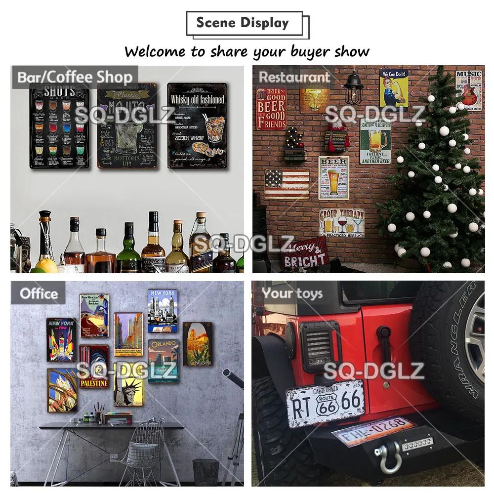 Warning Vintage Metal Sign Beware of Dog Tin Sign Shop Metal Plaque Decoration Plate Decor For Pub Bar Wall Decor Poster Gift