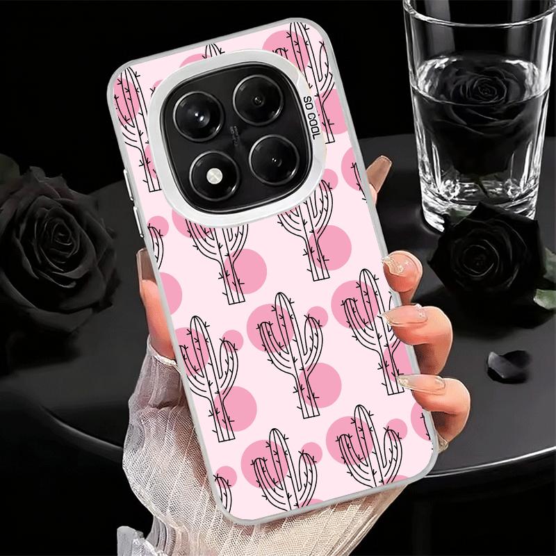Kaktusmuster Stoßfeste Handyhülle für Xiaomi Redmi Note 15 14 13 12 Pro Plus 11 11S 11T 5G Abdeckung Anti-Fall Fundas