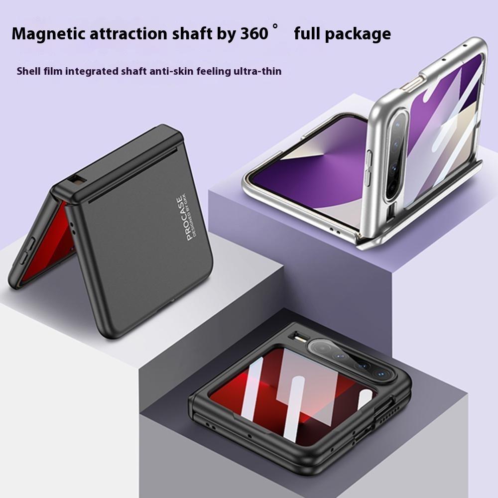 For Huawei Pura X Case with Magnetic Hinge PC Phone Cover with Films