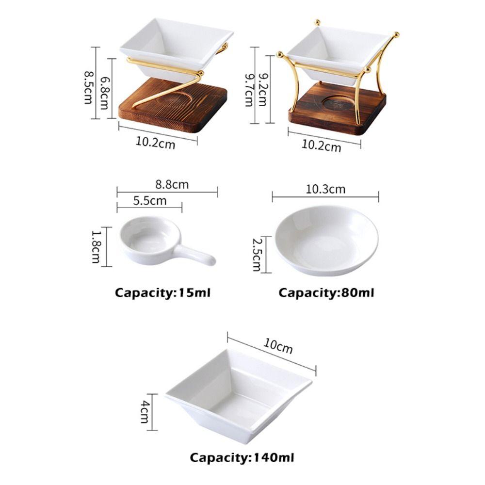 Ceramics Aromatherapy Stove Wooden Base Aromas Diffuser Practical Oil Burners  Home Use