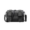 New Fashionable Women's Bag with Rivets, Black Skull Head Shoulder Bag, Women's Casual Embossed Trendy Diagonal Cross Women's Bag