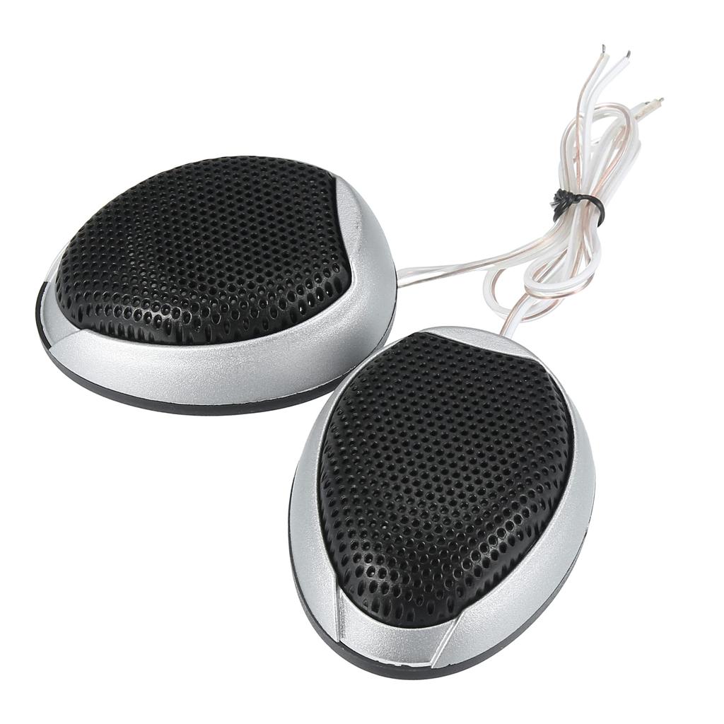 ACROPIX Car Speaker Tweeter Car Auto Speaker High Frequency Stereo Tweeter Silver Tone Plastic 68x53x25mm 2pcs